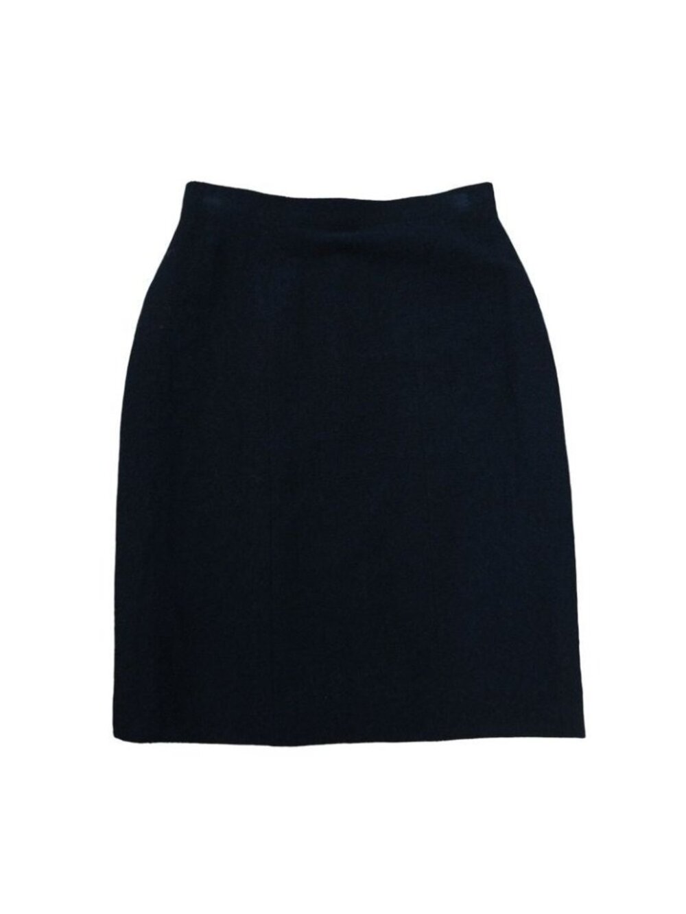 Chanel Tweed Tight Knee-length Skirt Size 38 Black Women 08C - Picture 2 of 7